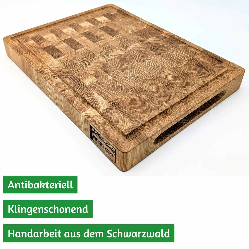 Schneidebrett Stirnholz Gerda aus Eiche