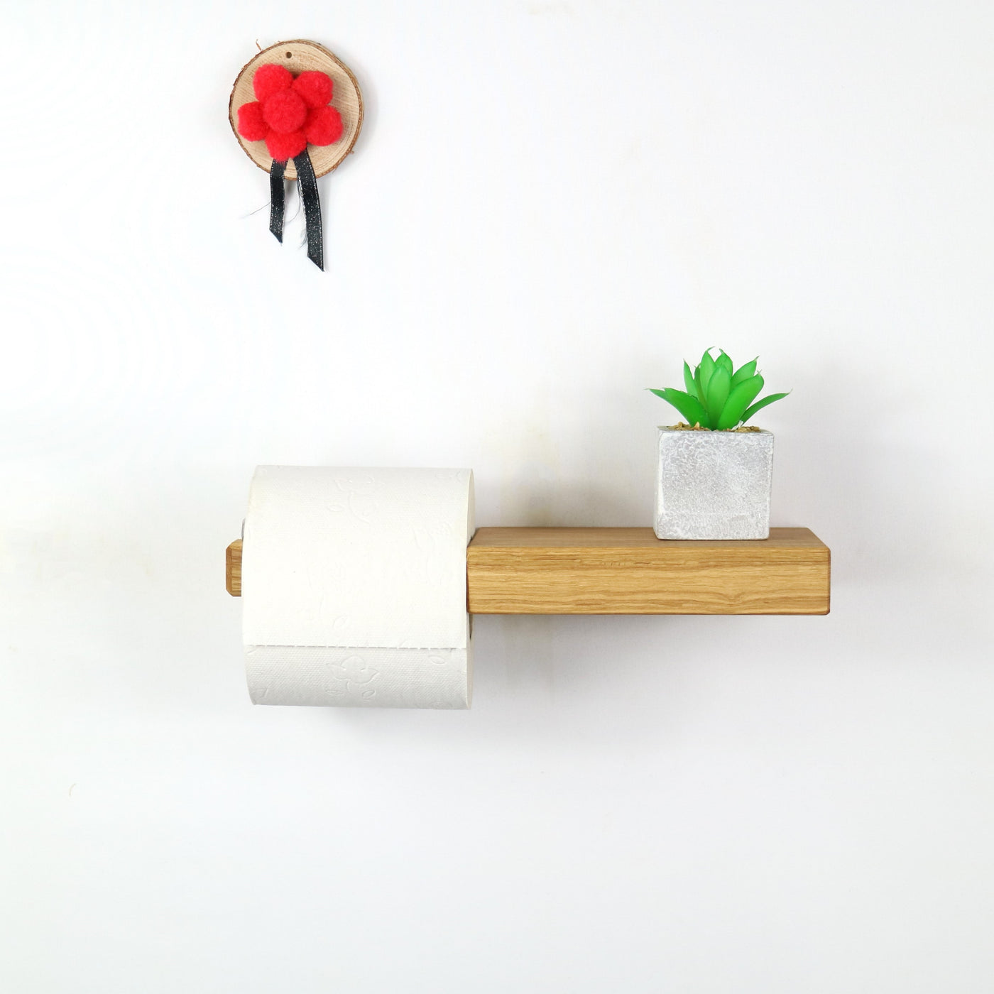 Porte-papier toilette en chêne LEO – Woodkopf